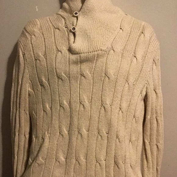 🔥🔥POLO BY RALPH LAUREN, MEDIUM, SEE PHOTOS, HAND KNIT CABLE SWEATER - Picture 4 of 8